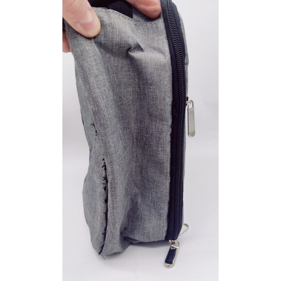 Deosk Gray Insulated Lunch Bag Good Used Condition Box School Work Zip Case Nice - Picture 4 of 10